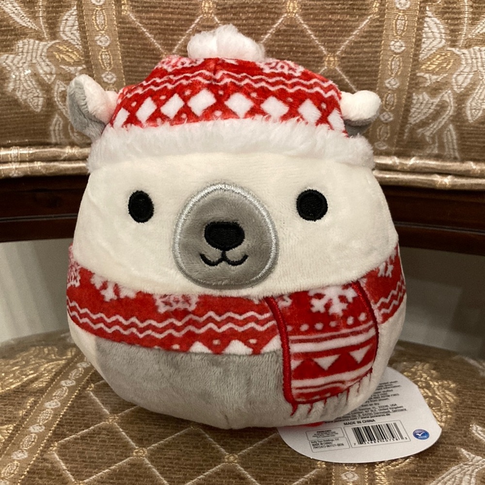 New Squishmallow “Brooke / Fred” Flip Polar Bear Elf